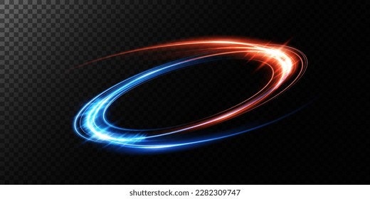 Abstract beautiful light background. Magic sparks on a dark background. Mystical speed stripes, glitter effect. Shine of cosmic rays. Neon lines of speed and fast wind. Glow effect, powerful energy. 