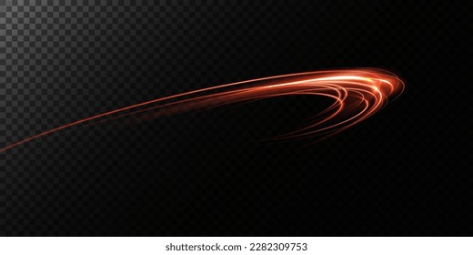 Abstract beautiful light background. Magic sparks on a dark background. Mystical red stripes of speed. Shine effect. Glow of cosmic rays. Neon lines of speed and fast wind. glow effect,
