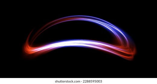 Abstract beautiful light background. Magic sparks on a dark background. Mystical speed stripes, glitter effect. The glow of cosmic rays. Neon lines of speed and fast wind. Glow effect, powerful energy