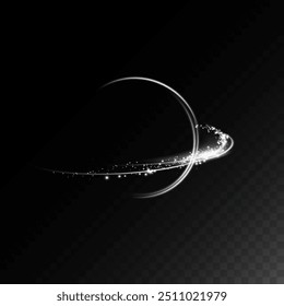Abstract beautiful light background. Magic sparks on a dark background. Mystical speed stripes, glitter effect. Shine of cosmic rays. Neon lines of speed and fast wind. Glow effect, powerful energy.	