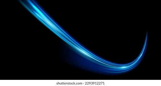 Abstract beautiful light line effect design vector illustration on black background