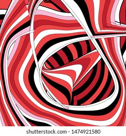 Abstract beautiful linear vector wave graphics over dark background