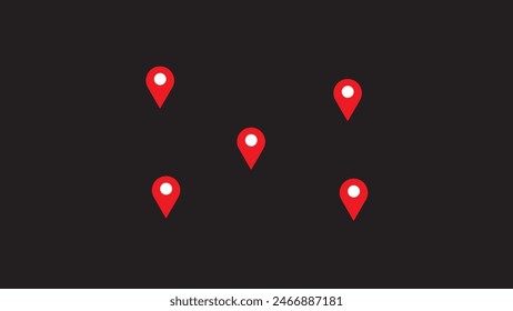 Abstract beautiful location icon,map icon, GPS icon,design with black background,
