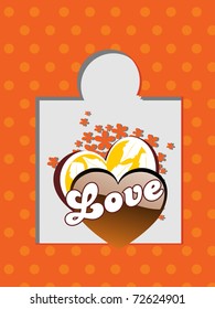 abstract beautiful love card, vector illustration