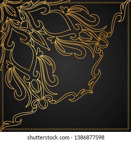 Abstract beautiful luxury frame background vector