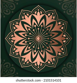 Abstraktes schönes luxuriöses Mandala-Hintergrund-Design. Luxuriöses Ziermandaladesign.