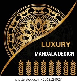 abstract beautiful luxury mandala background design. luxury ornamental mandala design background in gold color. vector luxury golden Decorative mandala for print, poster, cover, banner, wedding card
