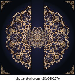 Abstract Beautiful Mandala ackground with golden pattern