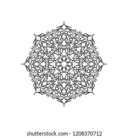 Abstract beautiful mandala design on white background