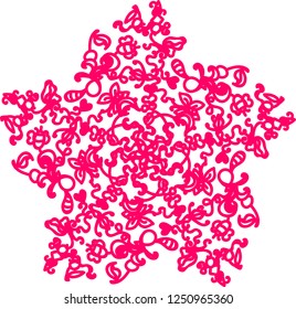 Abstract beautiful mandala design on white background. Ornate snowflake. Vector illustration.
