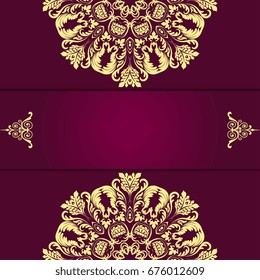 Abstract beautiful mandala design on background. Template for your design. Vector illustration
