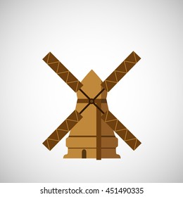 abstract beautiful mill on white background.