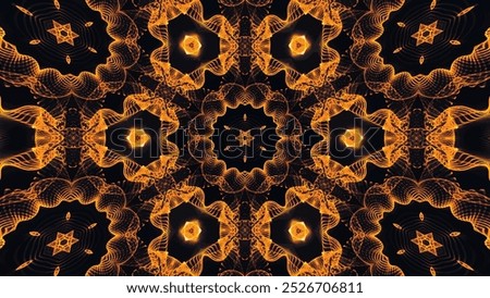 Abstract beautiful multicolor kaleidoscope background. Psychedelic blue geometric shapes. Beautiful multicolor kaleidoscopic texture. Unique kaleidoscope design. Vector illustration.