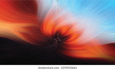 Abstract Beautiful Multicolored Elegant Background | 3d Rendering of Abstract Background with Red Orange Yellow Twisted Gradient of Colors. Beautiful Mixing Colors of Paint | Abstract Fire Background	