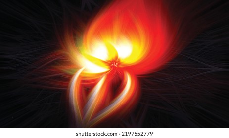 Abstract Beautiful Multicolored Elegant Background | 3d Rendering of Abstract Background with Red Orange Yellow Twisted Gradient of Colors. Beautiful Mixing Colors of Paint | Abstract Fire Background	