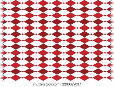 Abstract Beautiful Pattern Background Vector For Red Classic Argyle Geometric Plaid Fabric