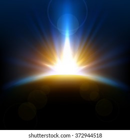 Abstract beautiful rays rising Vector Illustration