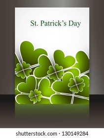 Abstract beautiful saint patricks day brochure vector