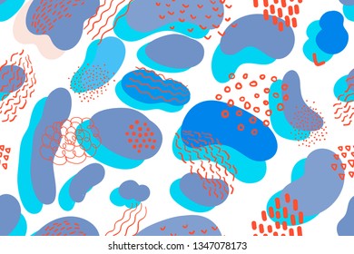 Abstract beautiful seamless handdrawn pattern 