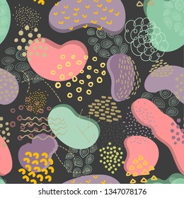 Abstract beautiful seamless handdrawn pattern 