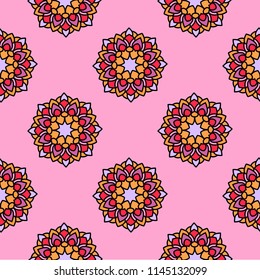 Abstract beautiful seamless pattern. Nice ornament vector graphic illustration