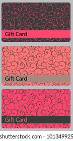 Abstract beautiful set of gift card design. Vector illustration