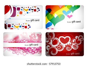 abstract beautiful set of  gift card design, vector illustration.