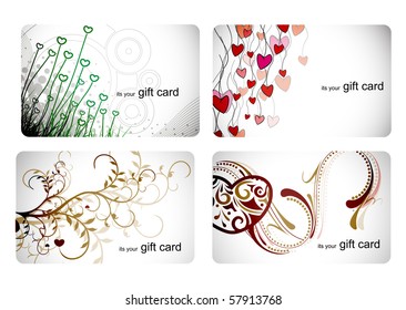 abstract beautiful set of  gift card design, vector illustration.