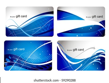 abstract beautiful set of  gift card design, vector illustration.