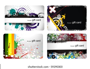 abstract beautiful set of  gift card design, vector illustration.