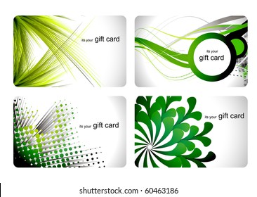 abstract beautiful set of  gift card design, vector illustration.