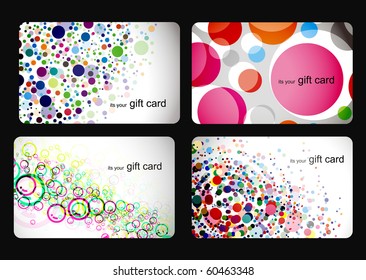 abstract beautiful set of  gift card design, vector illustration.