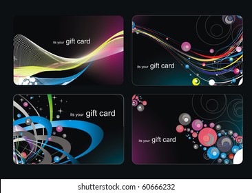 abstract beautiful set of  gift card design, vector illustration.