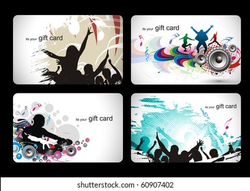 abstract beautiful set of  gift card design, vector illustration.