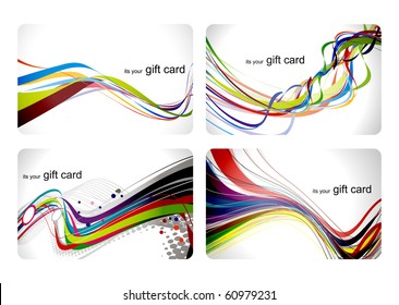 abstract beautiful set of  gift card design, vector illustration.