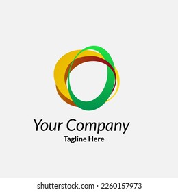 Abstract beautiful shape circle simple logo design idea illustration concept of beautiful butterfly formed from combination for business
