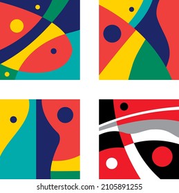 Resumen de formas hermosas con ilustraciones simples (arte vectorial)
