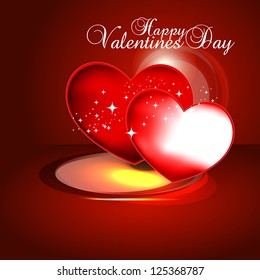 Abstract beautiful shiny heart with gray color background.