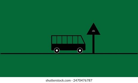 Abstract beautiful Simple bus,bus stop logo icon, Bus icon,