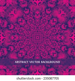 Abstract beautiful snowflake background pattern design (vector Christmas illustration in dark colors)