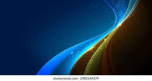 Abstractas hermoso fondo de ondas de línea brillante.