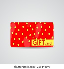 Abstract Beautiful Strawberry Gift Card Design, Vector Illustration.