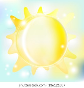 Abstract beautiful Sun, Vector illustration