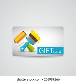Abstract Beautiful Tools Gift Card Design, Vector Illustration.