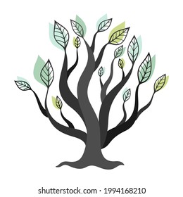 Resumen árbol hermoso. Ilustración del vector