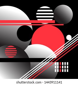 Abstract beautiful vector background of geometric different objects. Template for design of business card, postcard, poster or web page.