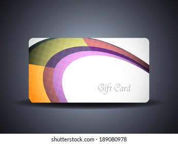 abstract beautiful vector gift card design.