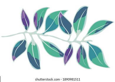 Abstract beautiful vector leaf illustration