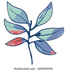 Abstract beautiful vector leaf illustration