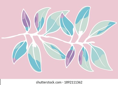 Abstract beautiful vector leaf illustration